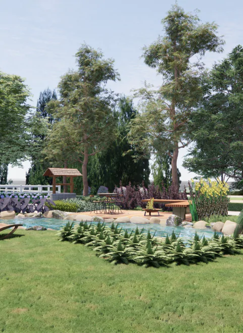 Projeto Lago e Jardim - Villaggio Di Pietra